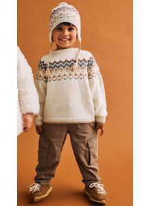 Kindertrui met jacquard patroon