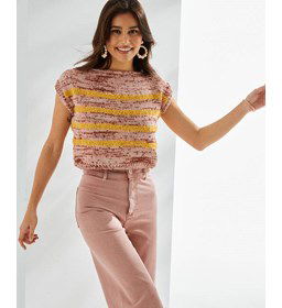 Damestop met rechte hals gemaakt van Phildar Phil Swan