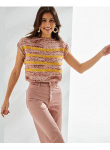 Damestop met rechte hals