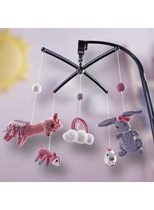 Muziekmobiel met dieren en regenboog