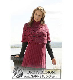 Poncho gemaakt van Drops Alpaca