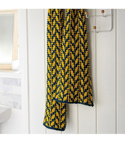 Breipatroon Sjaal met dansende bladeren