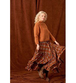 Damestrui met brede opstaande halsboord