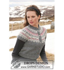 Vest met korte mouw gemaakt van Drops Alpaca