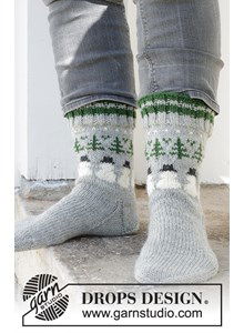 Sokken met kerstman- en sneeuwpoppatroon