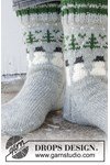Breipatroon Sokken met kerstman- en sneeuwpoppatroon van andere kant
