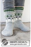 Breipatroon Sokken met kerstman- en sneeuwpoppatroon van andere kant