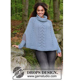 Poncho Fleetwood gemaakt van Drops Big Merino