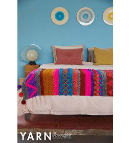 Gekleurde deken gemaakt van Scheepjes Chunky Monkey