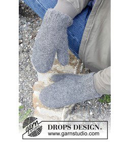 Warme wanten gemaakt van Drops Lima