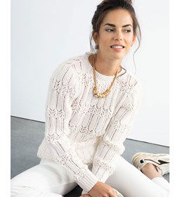 Trui Laurie gemaakt van Phildar Phil merinos 3,5