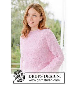 Top-down gebreide trui met raglan en rolhals gemaakt van Naaiartikelen