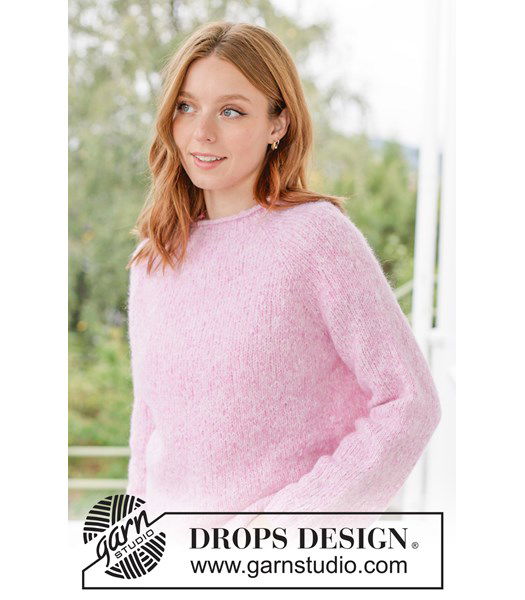 Breipatroon Top-down gebreide trui met raglan en rolhals