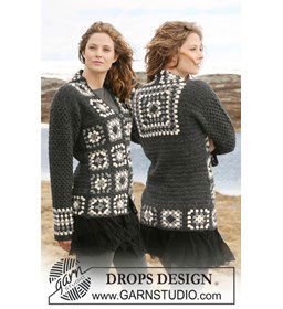 Gehaakt vest gemaakt van Drops Alpaca