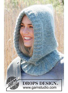 Hoodie met een in ribbelsteek gebreide halsboord