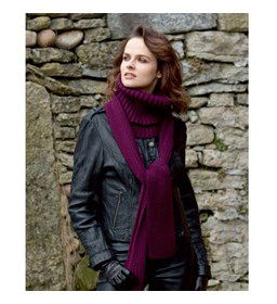 Ronde sjaal gemaakt van Lang Yarns Baby alpaca