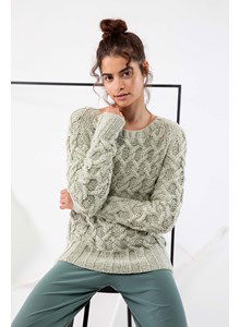 Damestrui met grove kabelpatroon