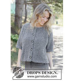 Emery Stone Cardigan gemaakt van DROPS Alpaca Boucle