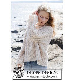 Winter Sketch Sweater gemaakt van Drops Air