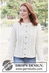 Breipatroon Ireland Magic Cardigan van andere kant