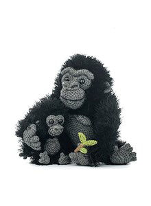 Knuffel gorilla met jong