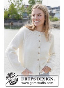 damesvest met kabels en raglan