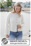 Breipatroon damesvest met kabels en raglan van andere kant