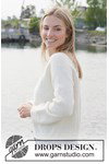 Breipatroon damesvest met kabels en raglan van andere kant