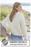 Breipatroon oversized vest met kabels en punnikrand van andere kant