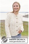 Breipatroon oversized vest met kabels en punnikrand van andere kant