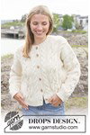 Breipatroon oversized vest met kabels en punnikrand van andere kant