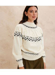 Luxe damestrui met jaquardpatroon