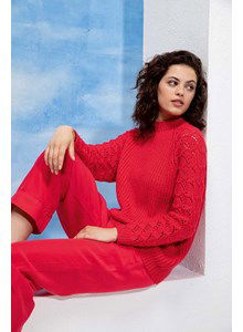 Damestrui met opstaand halsboordje