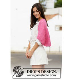 Bolero voor dames gemaakt van Drops Kid Silk