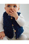 Breipatroon Mouwloos babyvestje van andere kant