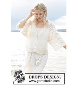 Damesvest met lage V-hals gemaakt van Drops Air