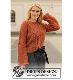 Dames trui gemaakt van Drops Kid Silk