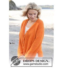 Damesvest met V-hals en split gemaakt van Drops Air