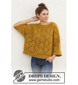 Dames trui gemaakt van Drops Snow - Eskimo