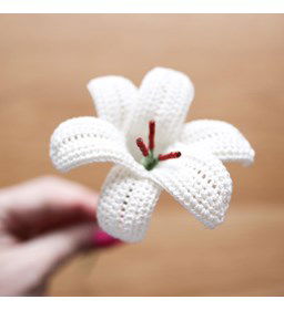 Lelie gemaakt van Scheepjes Maxi Sweet Treat