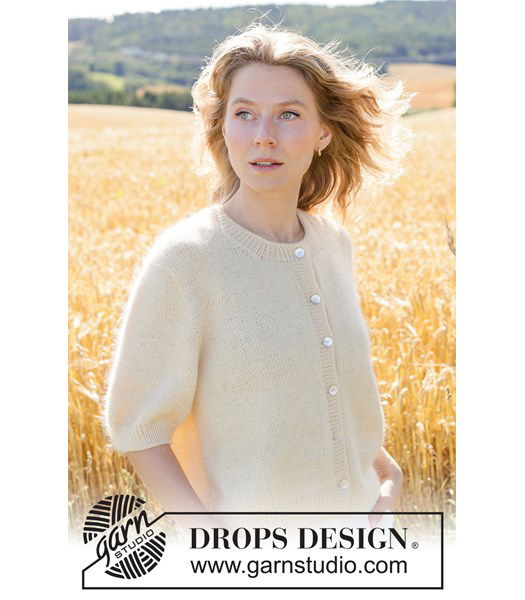 Breipatroon damesvest met kabels in merino en mohair