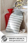 Breipatroon kruikenzakken Christmas Sparkle Hot Bottle Cover van andere kant