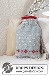 Breipatroon kruikenzakken Christmas Sparkle Hot Bottle Cover van andere kant