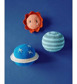 Planeten gemaakt van Phildar Phil Coton Mimi