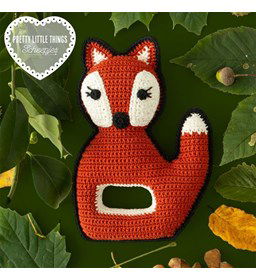 Knijpbeestje Vos gemaakt van Scheepjes Catona 25 en 10 gram