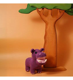 Nolan het Nijlpaard gemaakt van Scheepjes Catona 50 - 100 gram