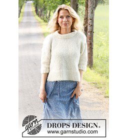 Damestrui Soft Journey met driekwart mouw gemaakt van Rondbreinaald nr 4,5