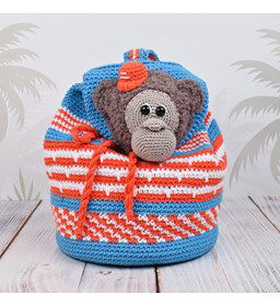 Rugzak met circusaap gemaakt van Sluitingen - Sieraden benodigdheden