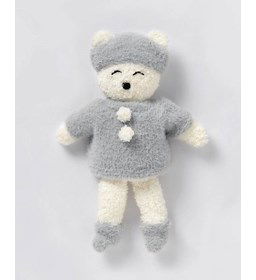 Beer in winterkleding gemaakt van Phildar Phil Douce