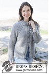 Breipatroon Silver Petunia Cardigan van andere kant